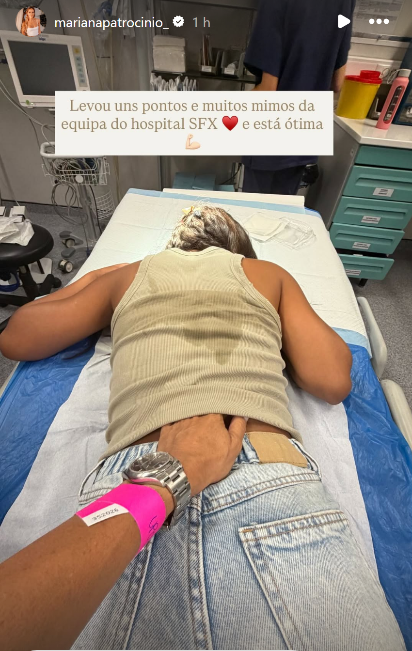 Filha de Mariana Patrocínio sofre ferimento na cabeça e acaba no hospital