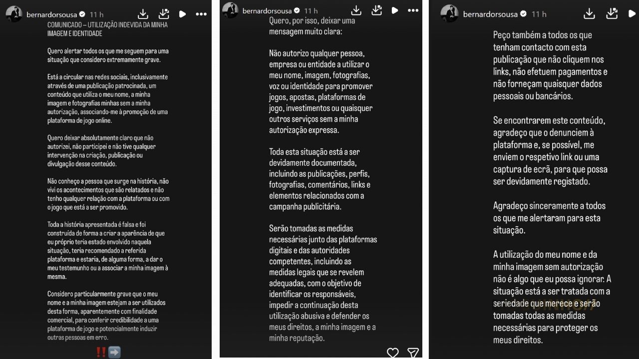 Bernardo Sousa vítima de burla e ameaça levar caso à justiça. Saiba o que aconteceu!