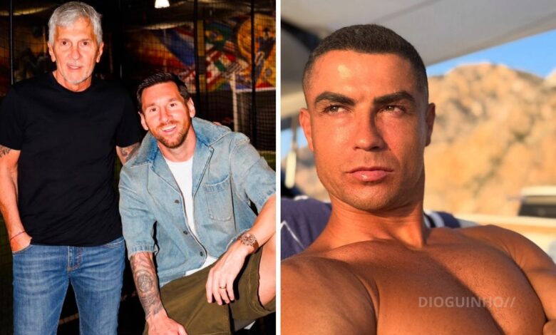 Cristiano Ronaldo deixa mensagem de apoio a Lionel Messi em momento de luto