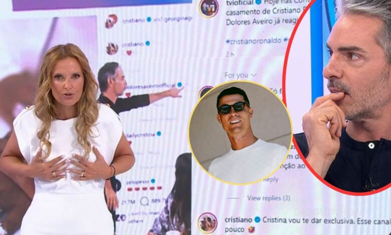 Cristina Ferreira responde a Cristiano Ronaldo em direto na TVI e convida Manuel Luís Goucha