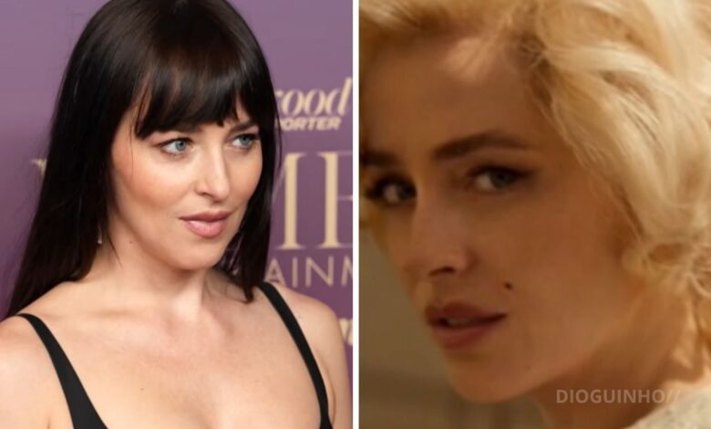 Irreconhecível: Dakota Johnson transforma-se em Marilyn Monroe para novo filme