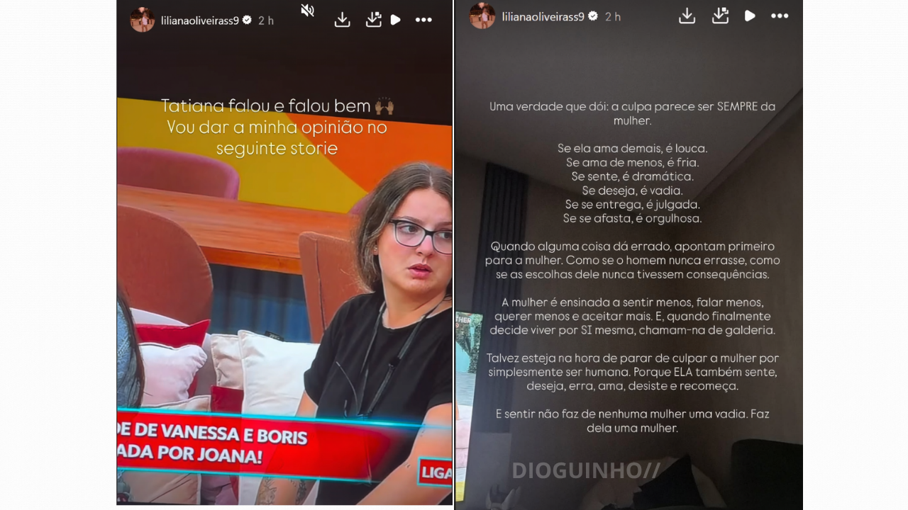 Aproximação de Boris e Vanessa leva Liliana Oliveira a reagir: "Sentir não faz dela uma vadia"