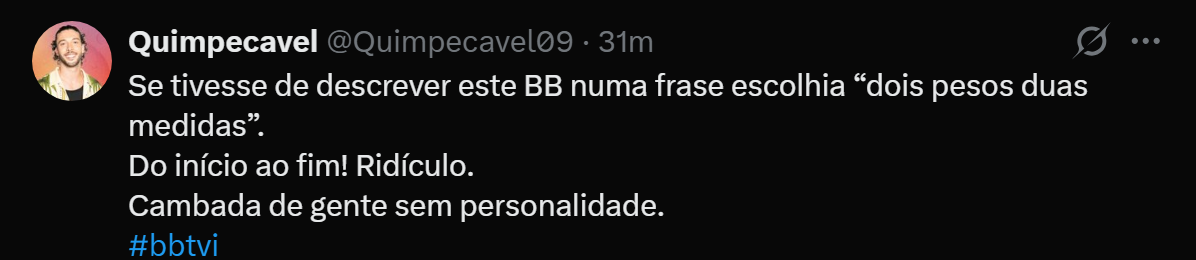 "Cambada de gente sem personalidade": Joaquim ataca os colegas do «Big Brother Verão»