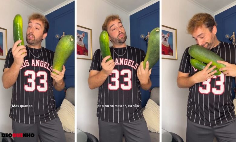 Tiago Rufino: “Quando eu tiver este pepino no c*, está-me a doer”. Ex-SS6 usa pepino e courgette para explicar a dor do despejo