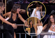 XXX Gala dos Globos de Ouro: Débora Monteiro sofre queda nos Globos de Ouro e reage com humor