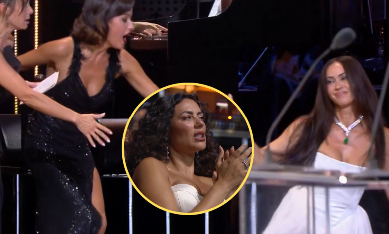 Susto nos Globos de Ouro: A reação de Sofia Ribeiro à queda aparatosa de Débora Monteiro