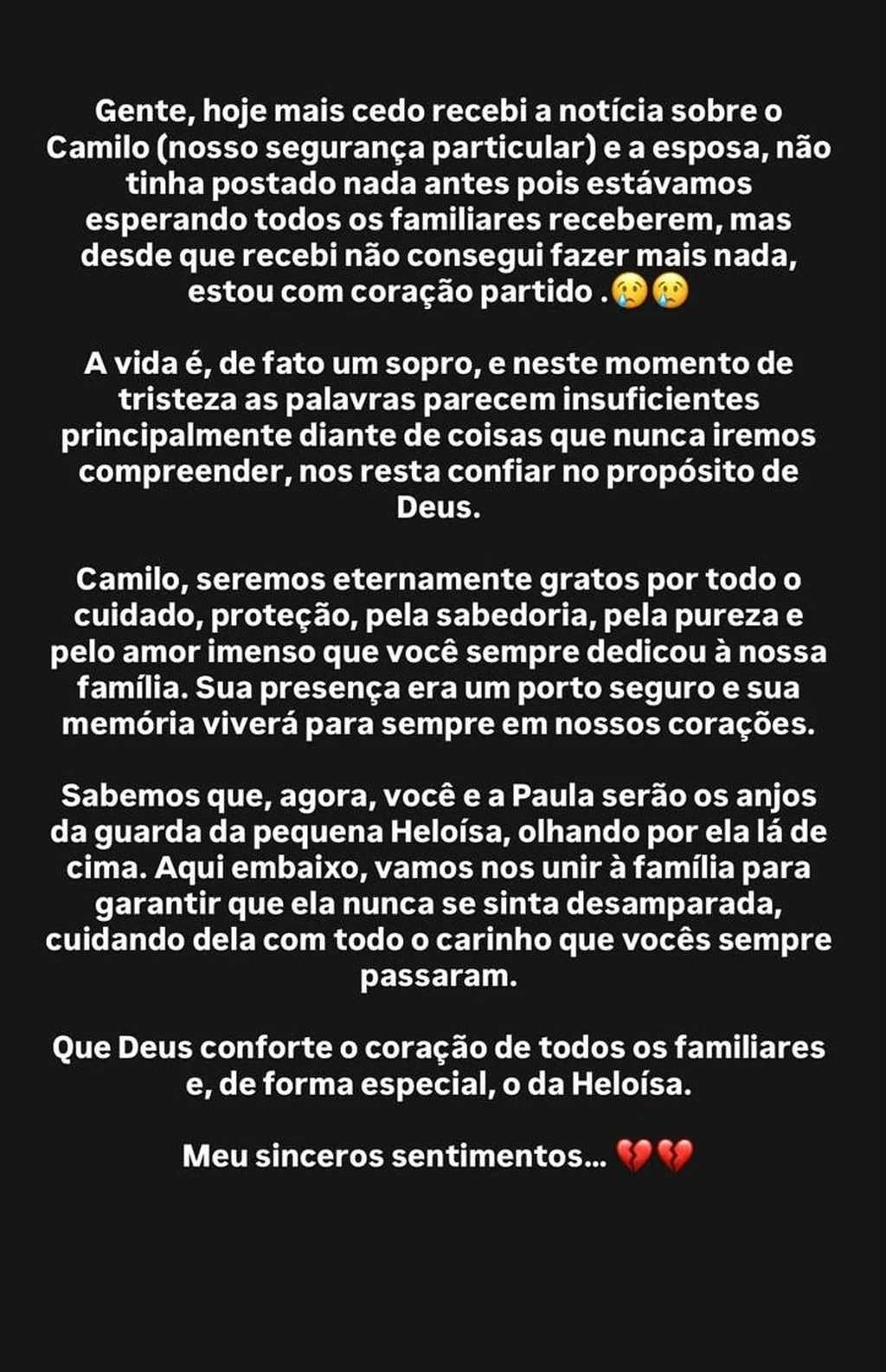 Luto inesperado: Virginia Fonseca 'acolhe' filha de casal vítima de tragédia brutal