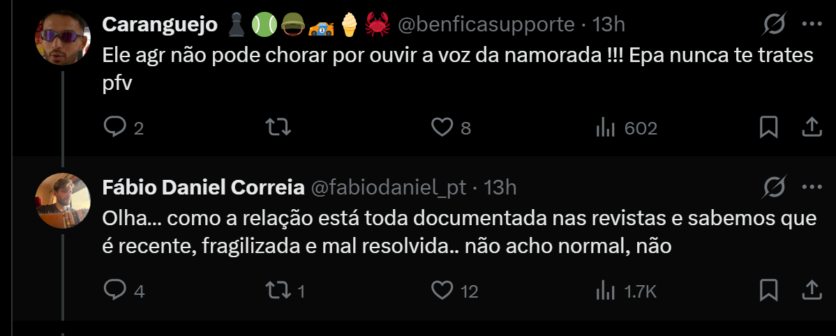 Fábio Daniel 'arrasa' lágrimas de Francisco Monteiro na 'Gala' do «BB All Stars» e aponta para 'dependência emocional'