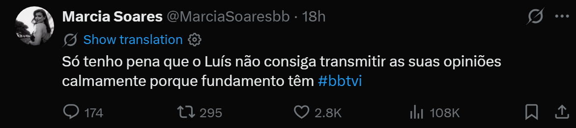 «Big Brother»: Márcia Soares apoia Luís Gonçalves e prevê vitória óbvia de Francisco Monteiro