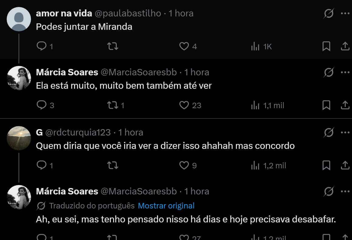 Márcia Soares aplaude Miguel Vicente após bronca com Teresa Silva no «BB All Stars»