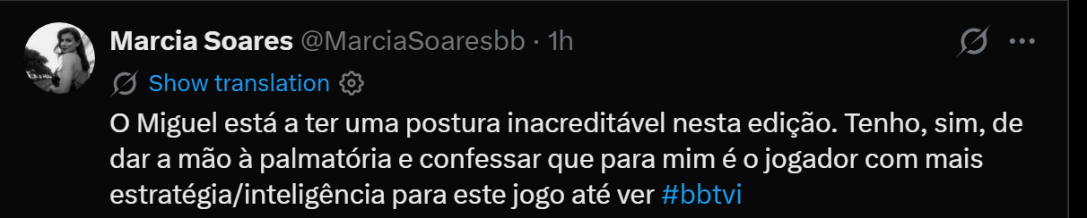 Márcia Soares aplaude Miguel Vicente após bronca com Teresa Silva no «BB All Stars»