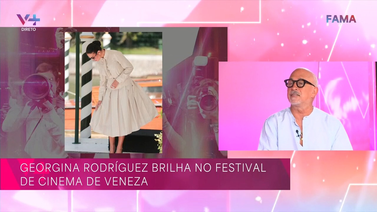 Georgina Rodríguez arrasa em Veneza, mas comentador atira: "É do Cabaré ao Convento!"