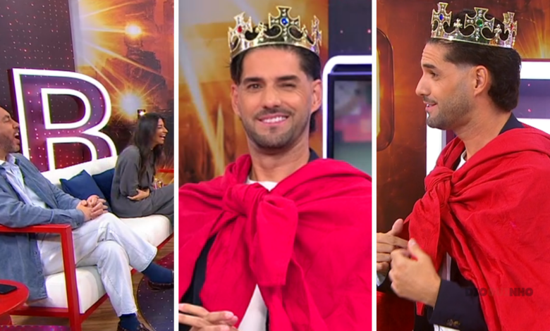 De toalha de cozinha ao ombro e coroa na cabeça: Gonçalo Quinaz "coroado" rei no «Extra» do 'BB All Stars'