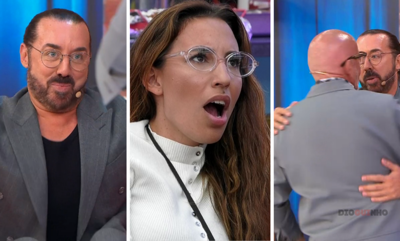 Flávio Furtado 'expulsa' Catarina Miranda da televisão e Manuel Luís Goucha levanta-se para o abraçar em direto