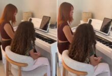 Alana canta Billie Eilish ao piano: Georgina Rodríguez exibe talento da filha de oito anos