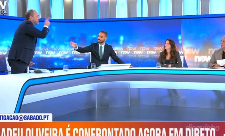 Amadeu Oliveira explode em direto: levanta-se aos gritos e abandona o estúdio do NOW