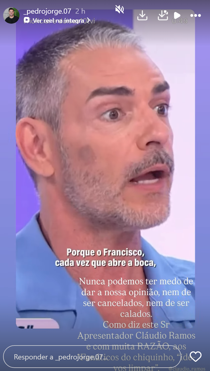"Ide-vos limpar": Marisa Pires e Pedro Jorge unem-se a Cláudio Ramos contra 'fanáticos' de Francisco Monteiro