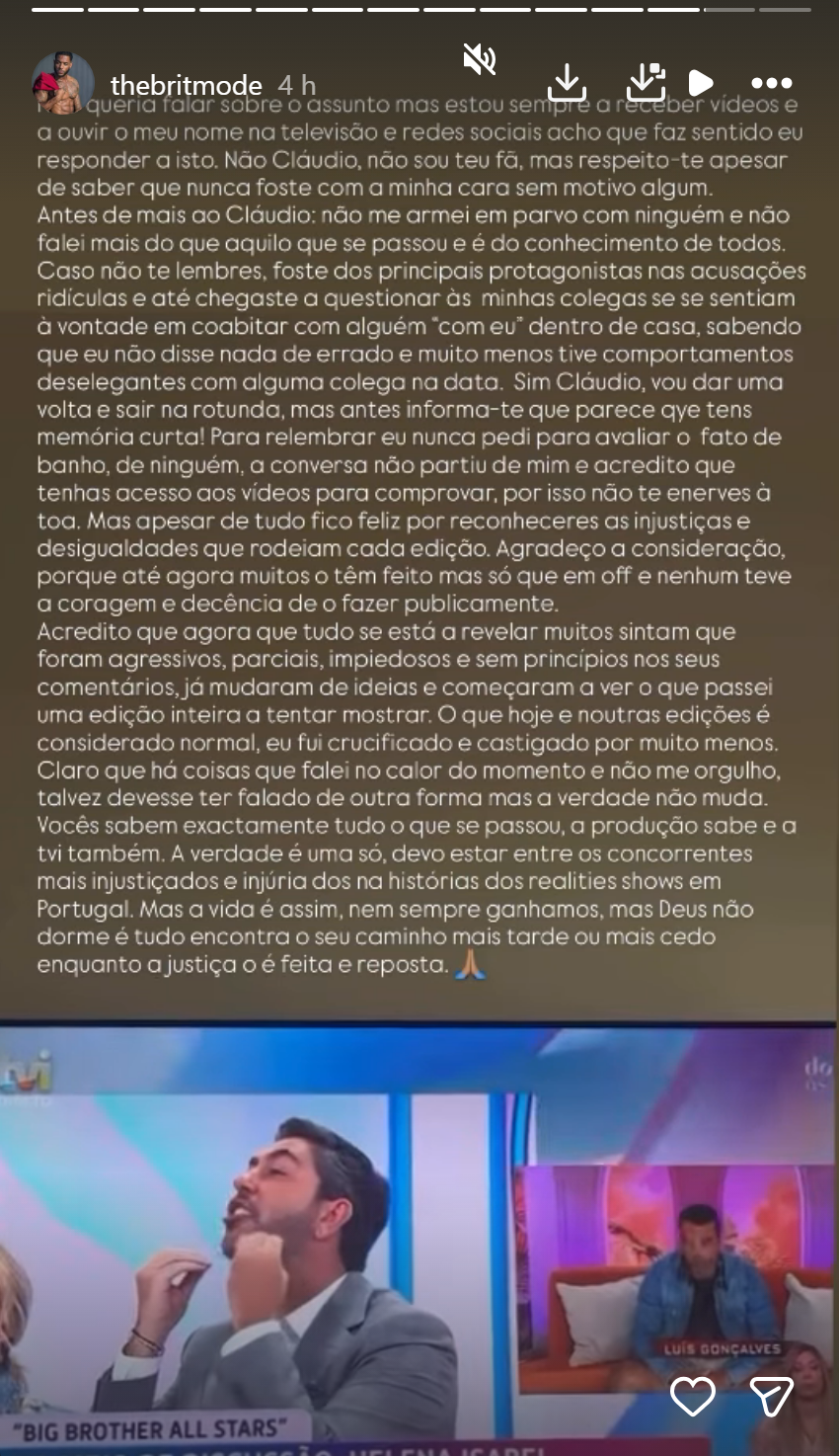 Após Cláudio Ramos 'atirar-se' a Nuno Brito, ex-concorrente do «Big Brother», reage!