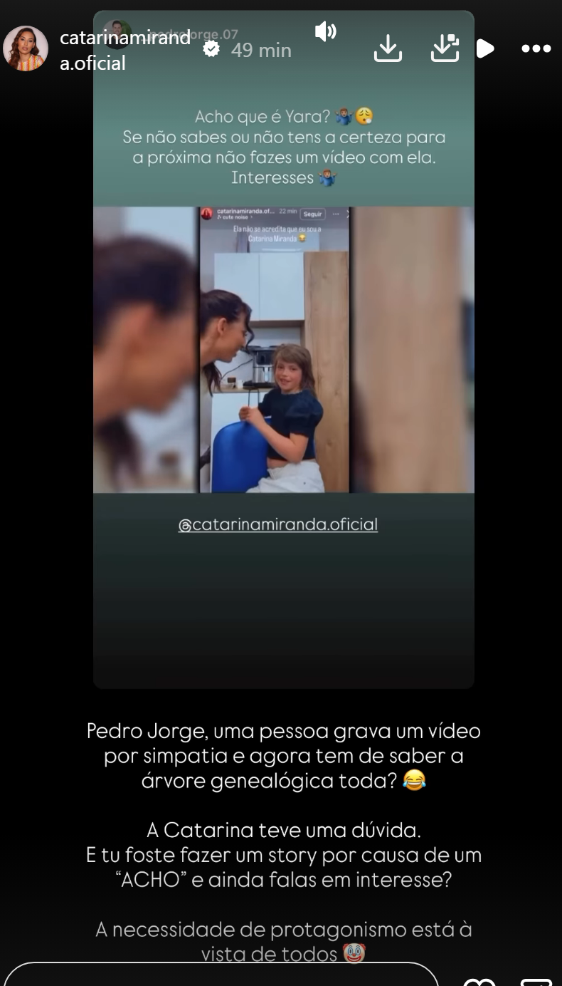 Equipa da Catarina Miranda 'atira-se' a Pedro Jorge: "A necessidade de protagonismo está à vista de todos"