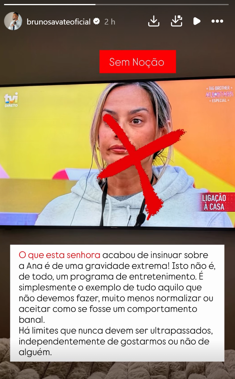 "Gravidade extrema": Bruno Savate condena palavras de Helena Isabel sobre a CPCJ no «BB All Stars»